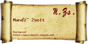 Manó Zsolt névjegykártya