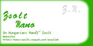 zsolt mano business card